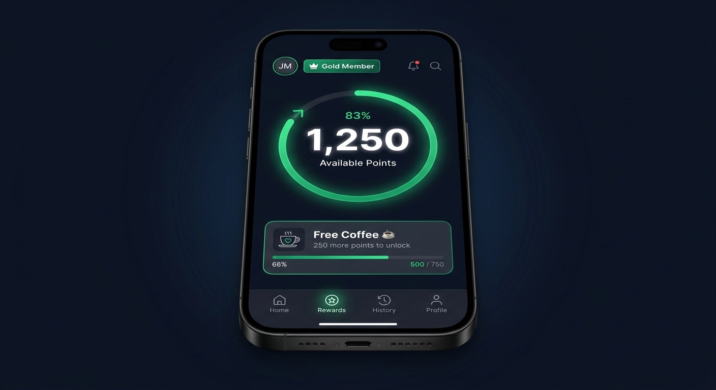 Mockup: Membership points balance UI in Thai