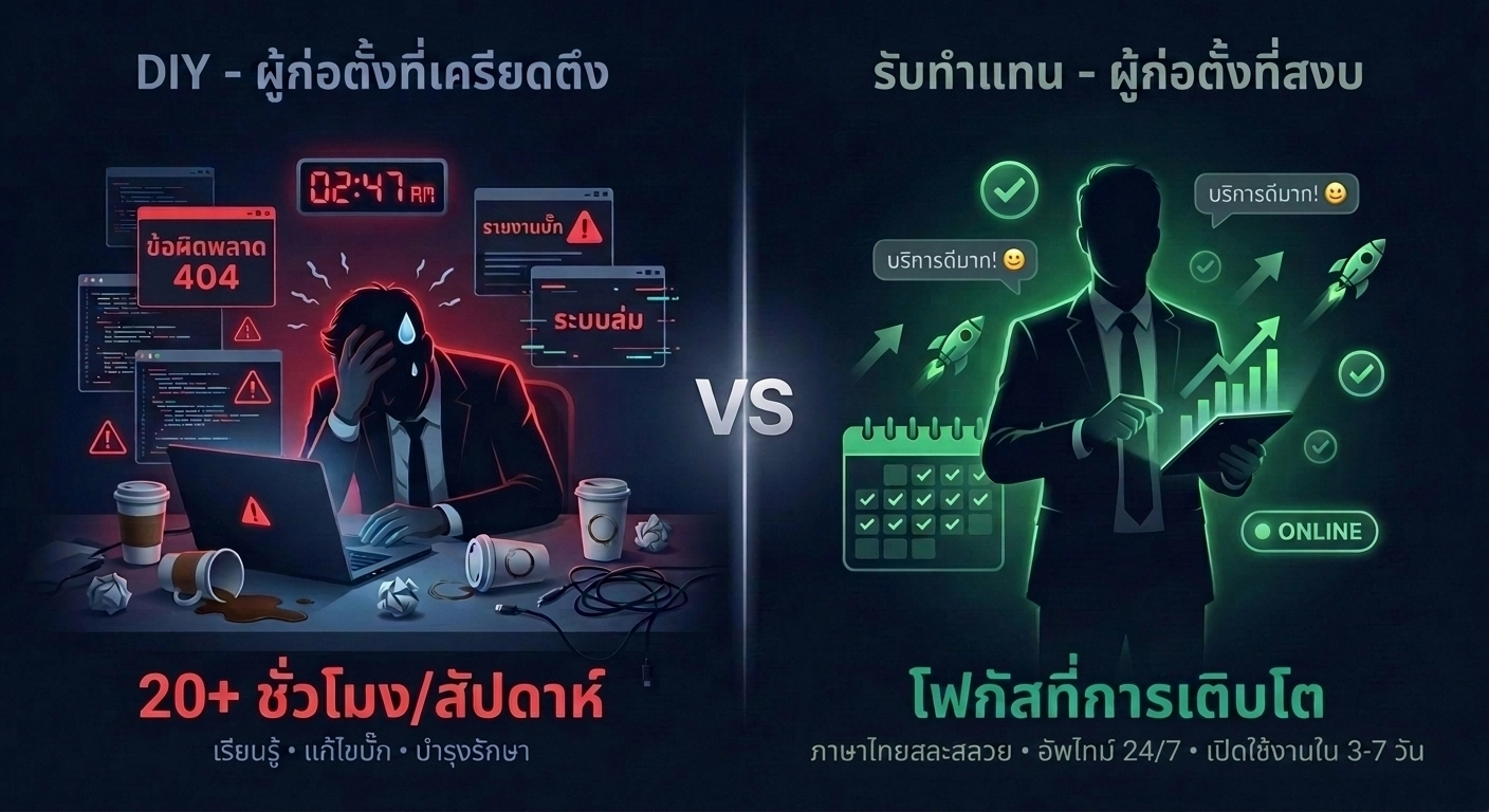 เปรียบเทียบทำเอง vs จ้างเอเจนซี่ LINE OA